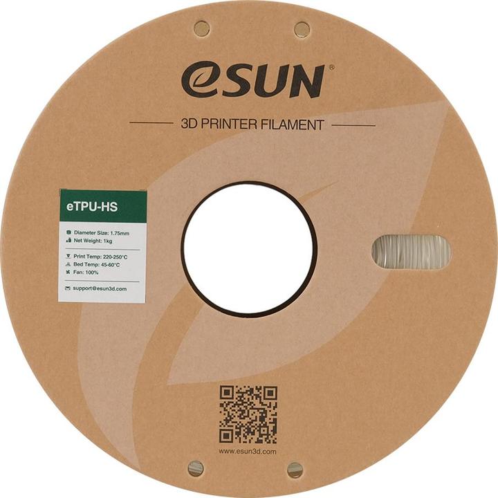 Produktbild eSUN eTPU-HS 95A Natural Antibakterielles elastisches Filament 1.75mm 1Kg (TPU, 1.75 mm, 1000 g, Transparent)