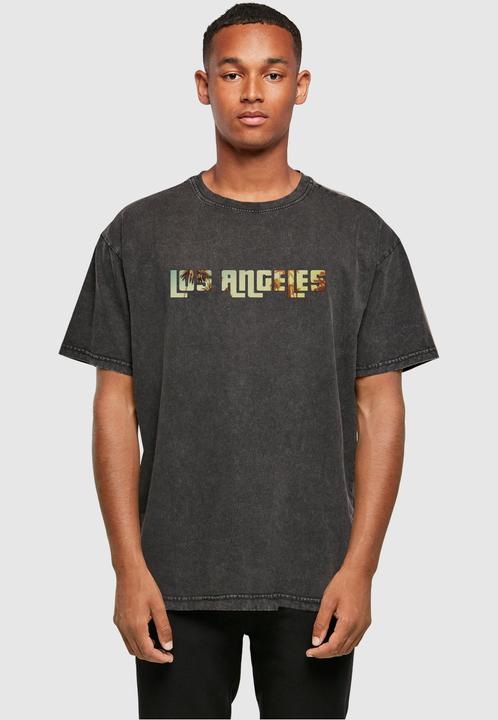 Actual product image Merchcode Grand Los Angeles Acid Washed Heavy Oversized Tee - 117851 (M)