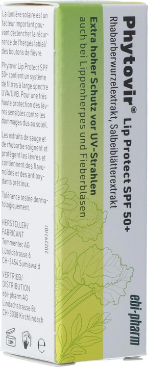 Actual product image Phytovir Lip Protect SPF50+ Stick (46.08 ml)