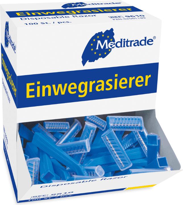 Meditrade Rasoir jetable, simple tranchant, non stérile 100 pcs.