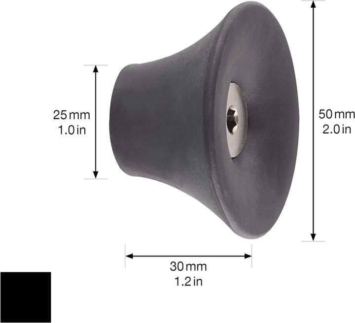 Actual product image Wagner System design yourself coat hook TULIP GH 0302 with 1 hook black, 1 pc.