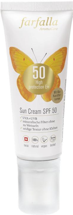 Actual product image Farfalla SPF50 (Suntan cream, SPF 50, 80 ml)