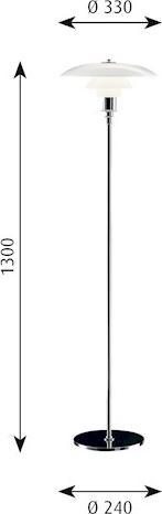 Actual product image Louis Poulsen Ph 3 1/2-2 1/2 Floor Lamp (567 lm, E27)