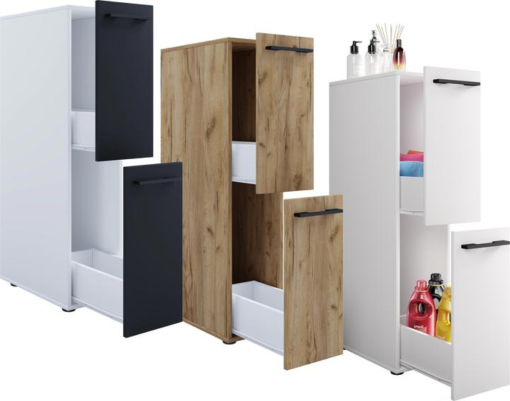 Actual product image VCM Bathroom Furniture Niche Cabinet Room Divider Bathroom Cabinet Midi Cabinet Drawer Sadilo L (25 x 50 cm)