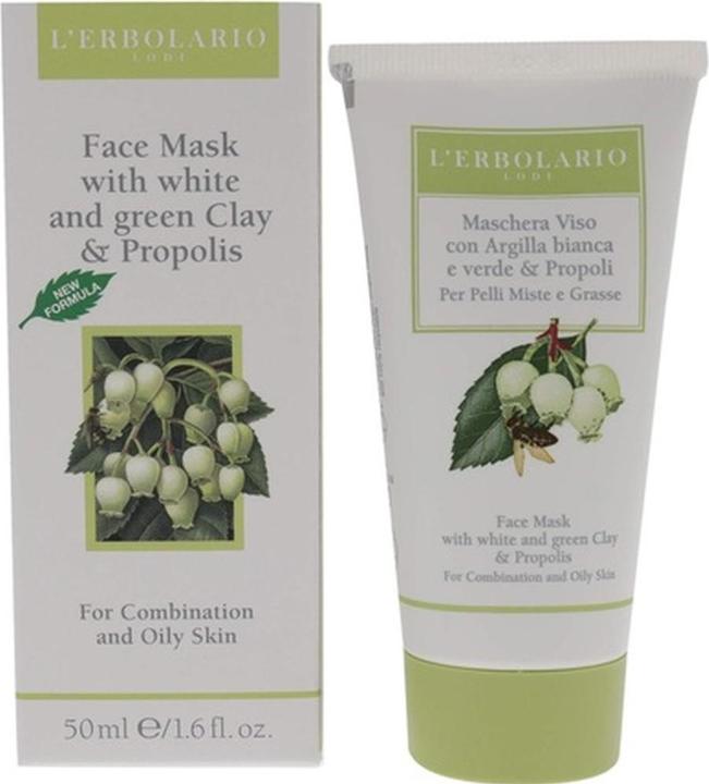 Actual product image L'erbolario Lerbolario Face Mask with White and Green Clay for Unisex 1.6 Oz
