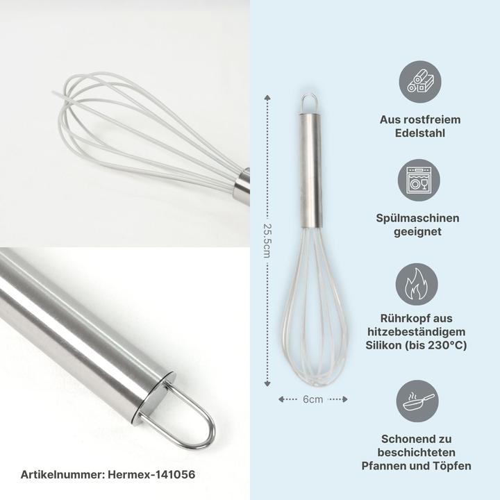 Actual product image B-Home 3-tlg. Schneebesen-Set Rührbesen Schwingbesen Schlagbesen Handquirl