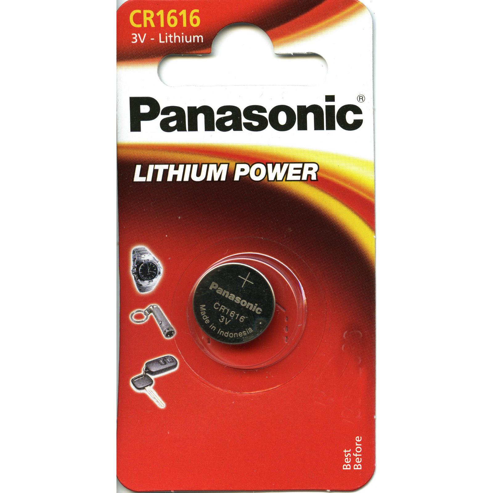 Panasonic Potenza al litio CR161616 (1 pz., CR1616, 55 mAh), Batterie + pile