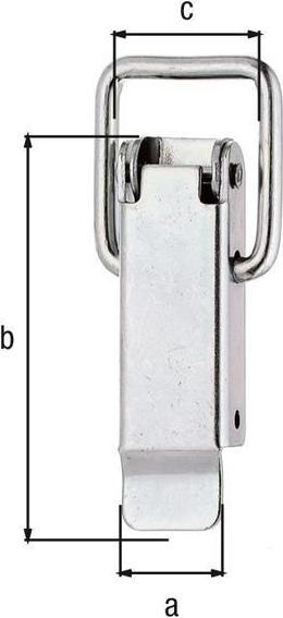 Image du produit Alberts Fermeture de caisse sans gâche, 61 x 19 mm, Galv. jaune zingué (Serrures de caisses, 50 pcs)