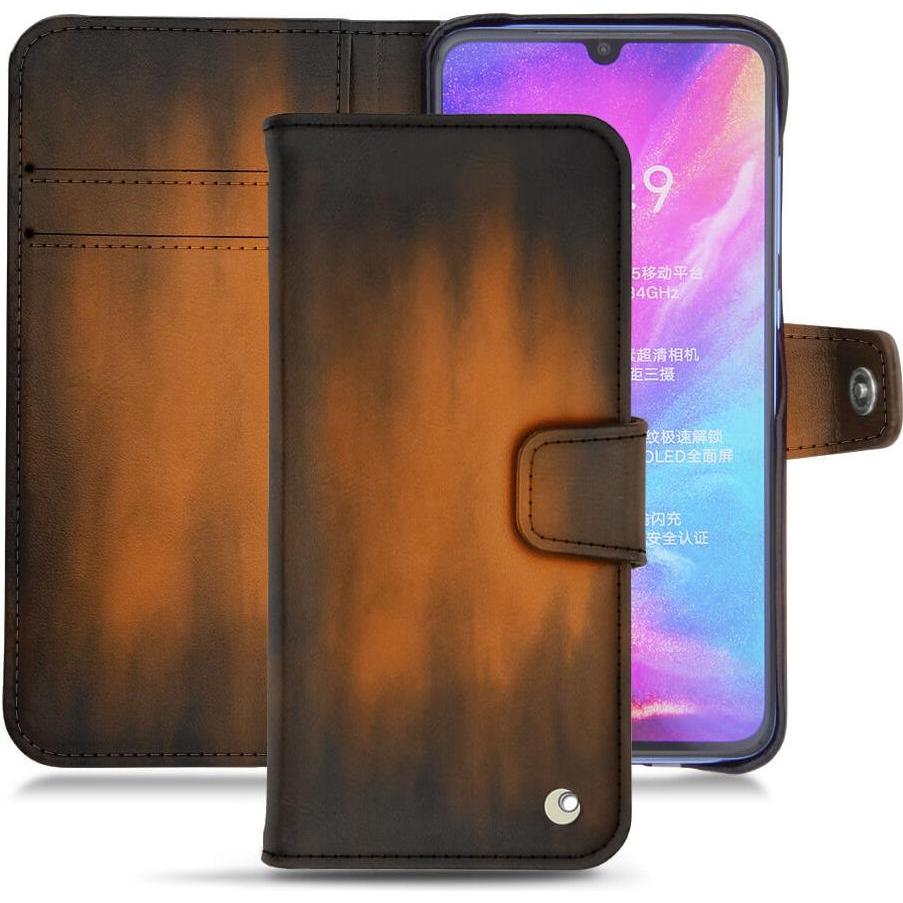 Noreve Lederschutzhülle Wallet (Xiaomi Mi 9), Smartphone Hülle, Braun