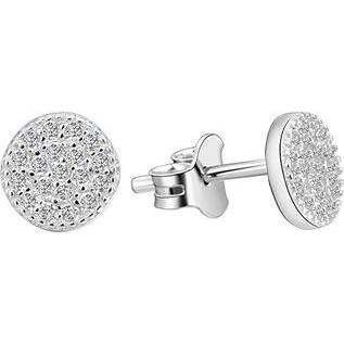 Beneto, Ohrringe, Silver earrings with zircons AGU38 (L)