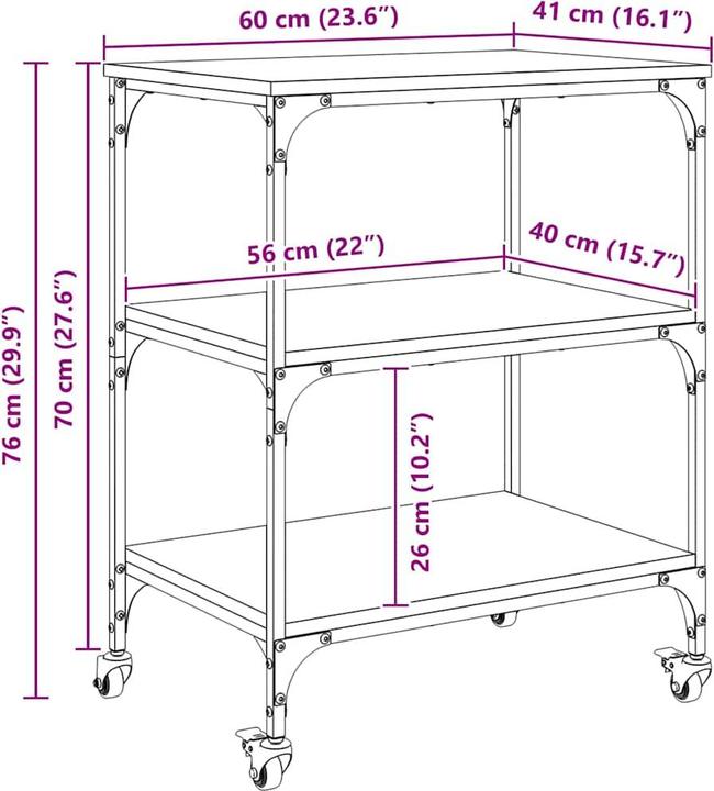 Actual product image vidaXL Küchentrolley
