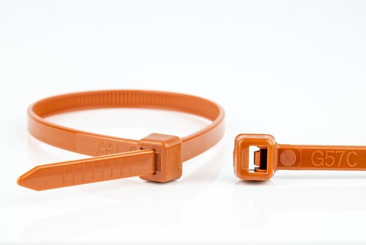 WKK Kabelbinder braun, 370x4,8mm, 100 Stück (Kunststoffkabelbinder, 370 mm, 100 Stk.)