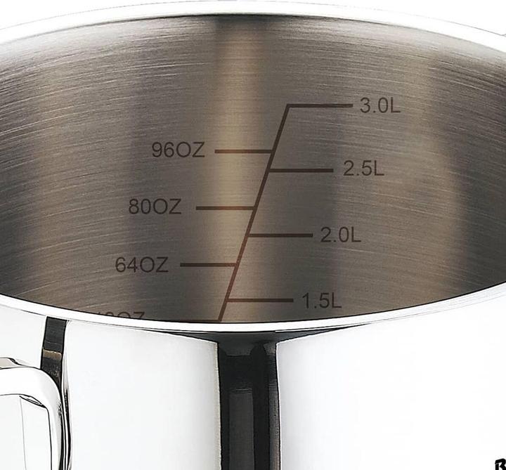 Productafbeelding Bergner Topfset Classic Silberfarben 6 Stücke (Steelpan, Roestvrij staal, 16 x 9.50 cm)