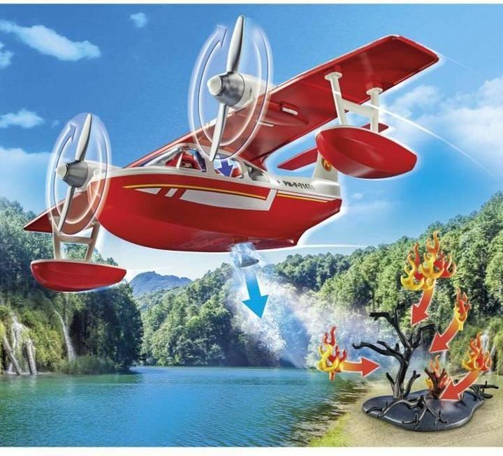 Image du produit Playmobil Avion de pompier avec fonction d'extinction (71463)
