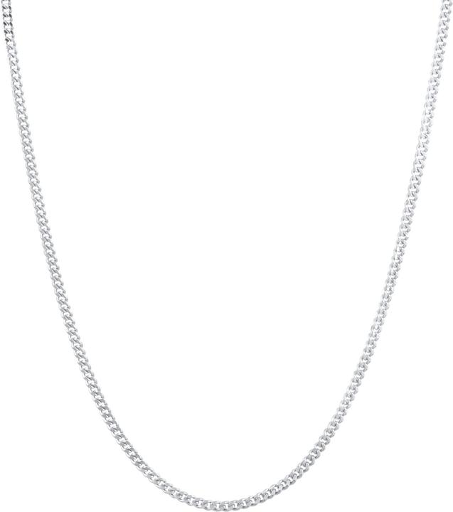 Kuzzoi Halskette Herren Panzerkette Basic Fein 925 Silber (925er Sterling Silber, 50 - 55 cm)