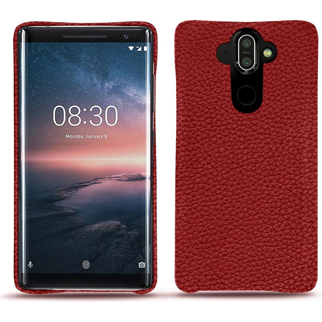 Noreve Lederschutzhülle (Nokia X), Smartphone Hülle, Rot