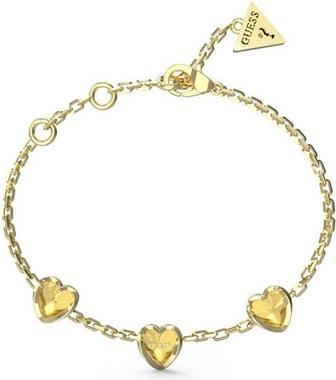 Actual product image Guess Romantic Gold-Plated Bracelet With Hearts Mon Amour Jubb04611jwyg (21 cm)