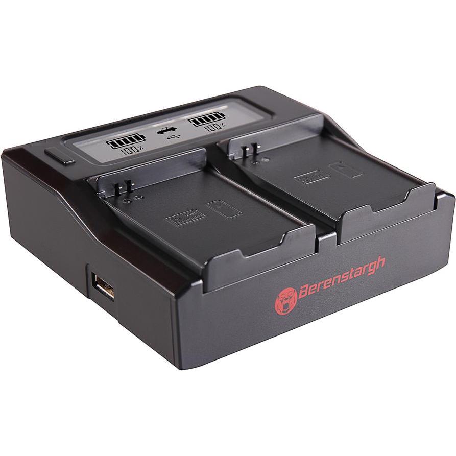 Berenstargh Dual LCD USB Ladegerät f. Samsung EB-F1A2GBU I519 I569 I579 I8150 i8150 W i9050 i9100 (Caricabatterie per fotocamere), Alimentatore fotoca