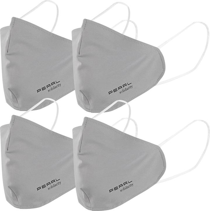 Image du produit Pearl Lot de 4 masques bucco-nasaux en tissu avec filtre (4 x)