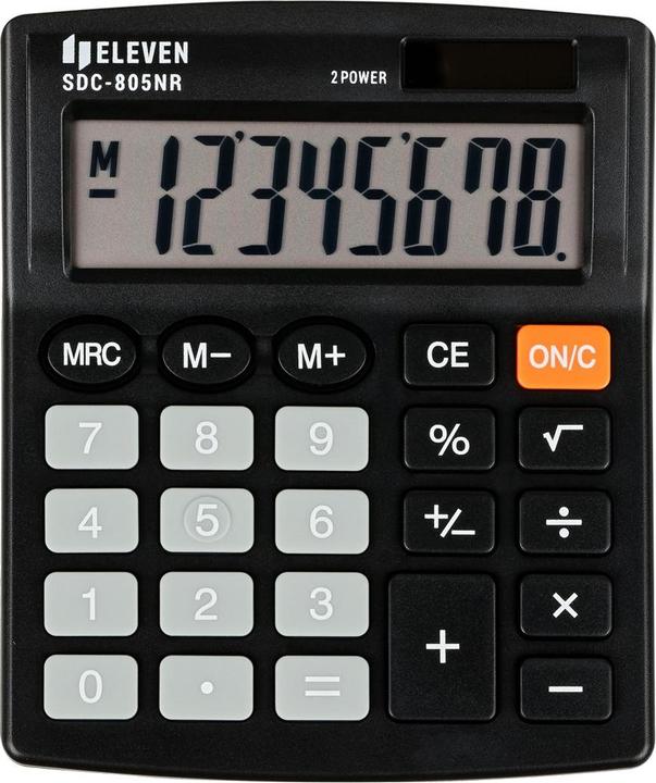 Immagine prodotto Eleven SDC-805NR Rechner (Batterie, Celle solari)