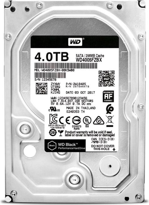 Productafbeelding WD Zwarte detailhandel (4 TB, 3.5")