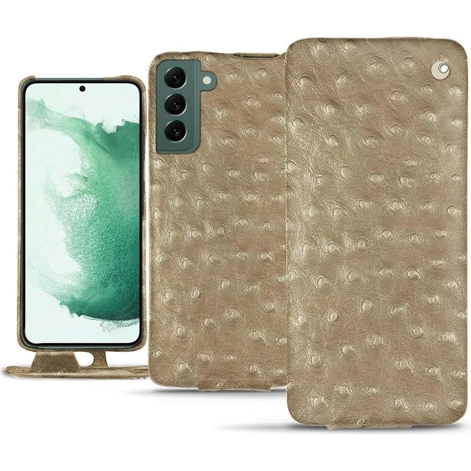 Noreve Lederschutzhülle vertikal (Samsung Galaxy S22+ 5G), Smartphone Hülle, Beige
