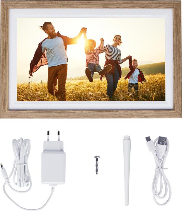 Actual product image Rollei Digitaler Bilderrahmen Smart Frame WiFi 152 Holzoptik Eiche (15.60", 1920 x 1080 pixels)