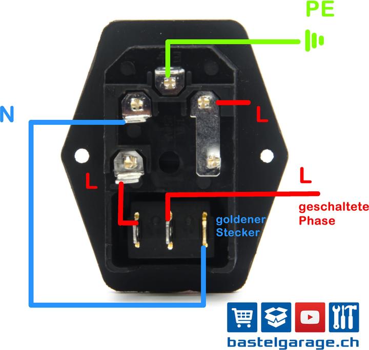 Immagine prodotto Purecrea Presa IEC320 C14 / Spina integrata