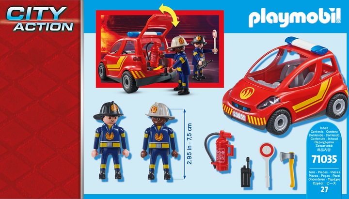 Actual product image Playmobil 71035 Fire brigade small car (71035, Playmobil City Action)