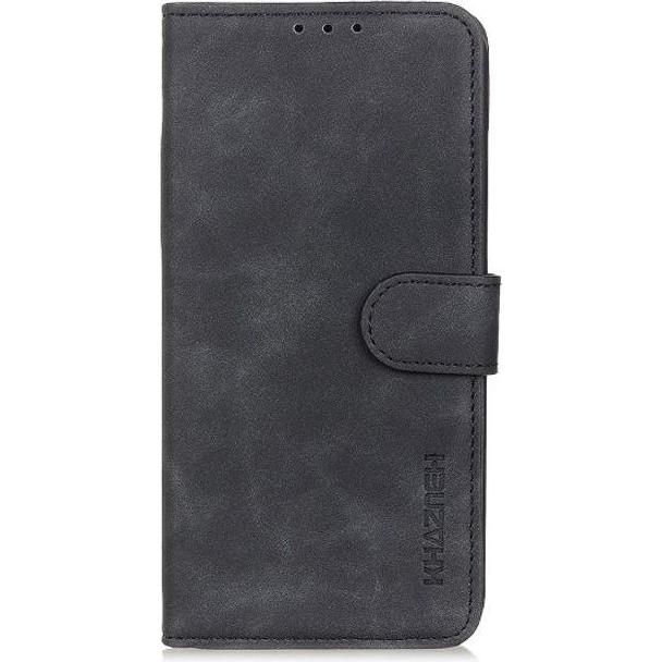 MU Style Vintage II Leder Bookcover Series (Xiaomi Mi Note 10, Xiaomi Mi Note 10 Pro), Smartphone Hülle, Schwarz