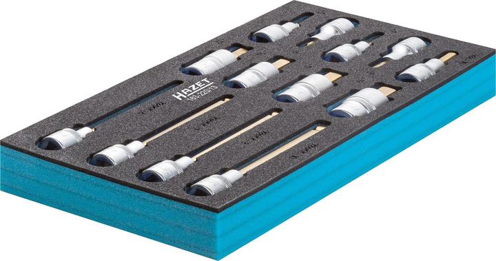 Actual product image HAZET Screwdriver socket set 163-220/13 ∙ Square, hollow 12.5 mm (1/2 inch) ∙ Inside hexagon profil… (10 mm)