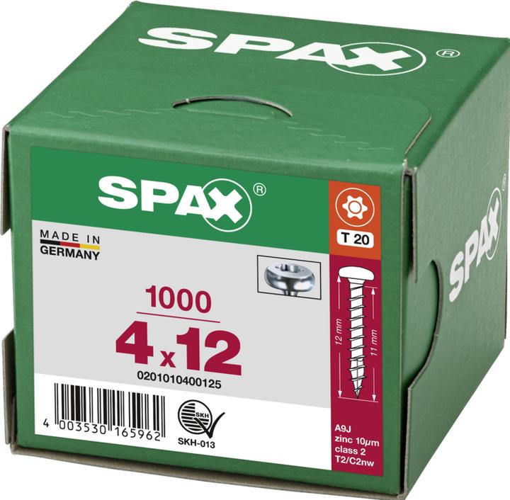 Produktbild Spax Halbrundkopf T-Star Plus T20 Vollgewinde Wirox (1000 Schrauben pro Stück)