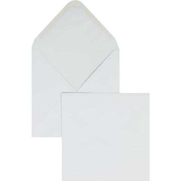 Blanke, Briefumschlag, Briefumschläge 155x155mm 90g/qm gummiert VE=100 Stück weiss (100 x)