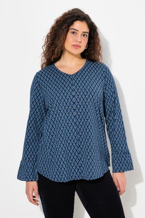 Actual product image Ulla Popken Trumpet Sleeve A-Line Tee (58)