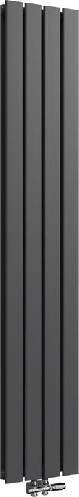 Actual product image Emke Radiator, Flat Radiator with Central Connection, Black 180x30cm 911W Double Layers (911 W)