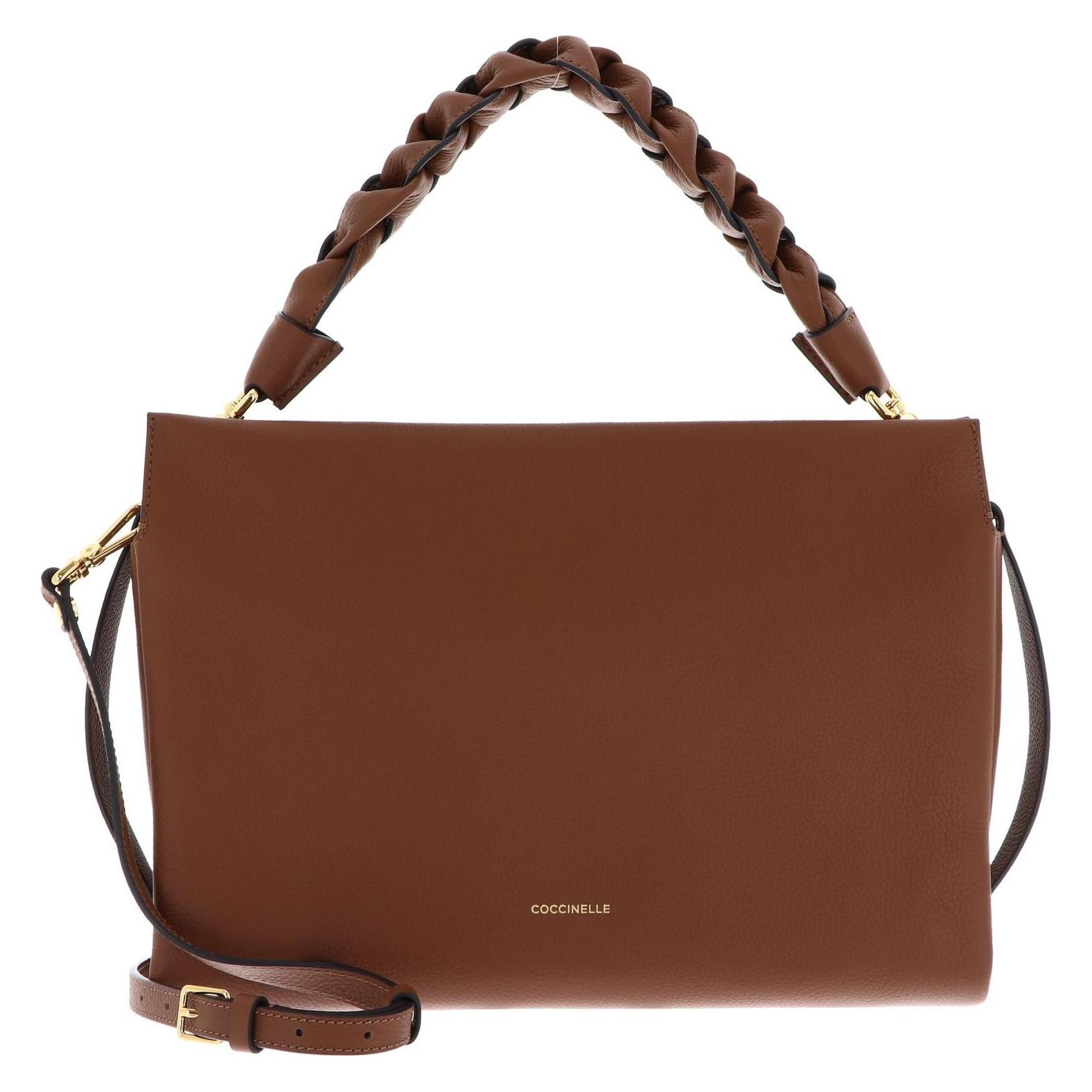 Coccinelle, Damen, Handtasche, Boheme Grana Double Hand Bag, Braun