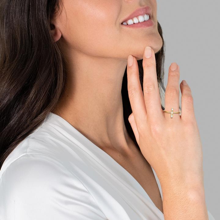 Produktbild Glanzstücke München Damen Sterling Silber Zirkonia gelbgold - 23588 (60, 925 Silber)