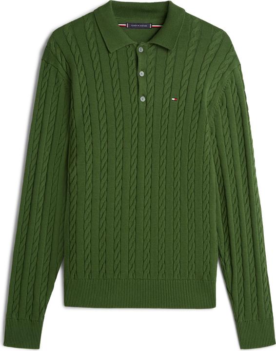 Produktbild Tommy Hilfiger Klassischer Baumwoll-Kabel-Polo-Pullover (L)