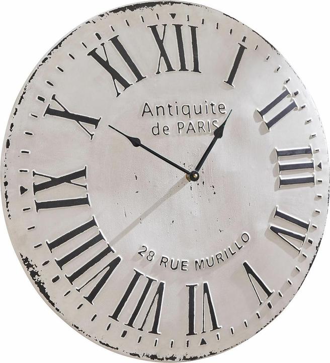 Loberon Uhr Rue Murillo antikweiss/schwarz (57 cm)