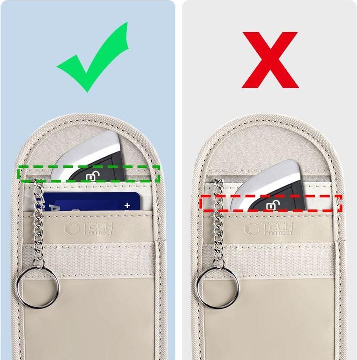 Actual product image Tech-Protect KLR100 RFID Blocking Car Key Case - Beige