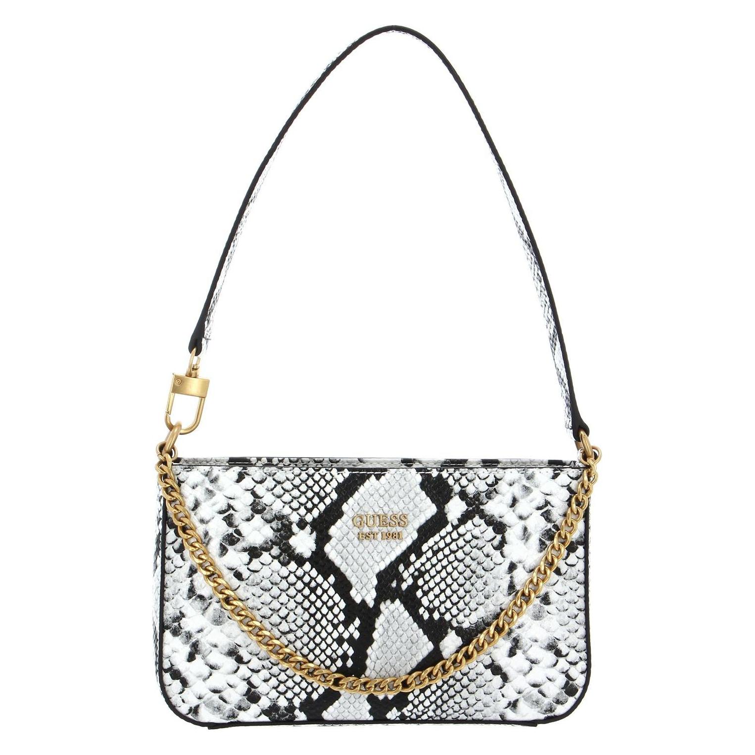 Guess, Damen, Handtasche, Katey Mini Top Zip Shoulder Bag, Weiss