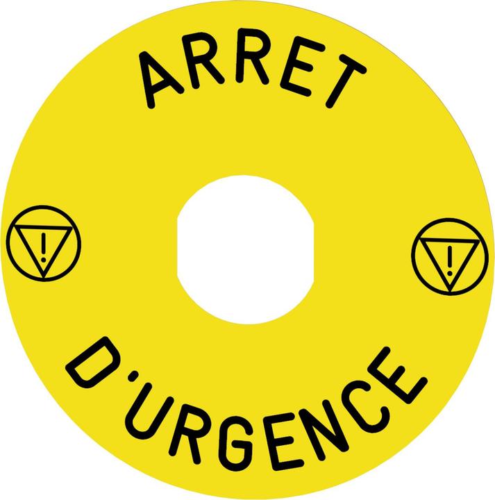 Image du produit Schneider Electric Porte-bouclier avec bouclier ARRET-DURGENCE