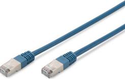 Image du produit Digitus CAT 5e SF-UTP câble patch Cu PVC AWG 26/7 longueur 0,5 m couleur bleu (S/UTP, CAT5e, 0.50 m)