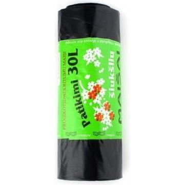 Nenurodyta Sacchetti per la spazzatura Plasta, 30l/15pz, nero, Sacchi dell'immondizia, Nero