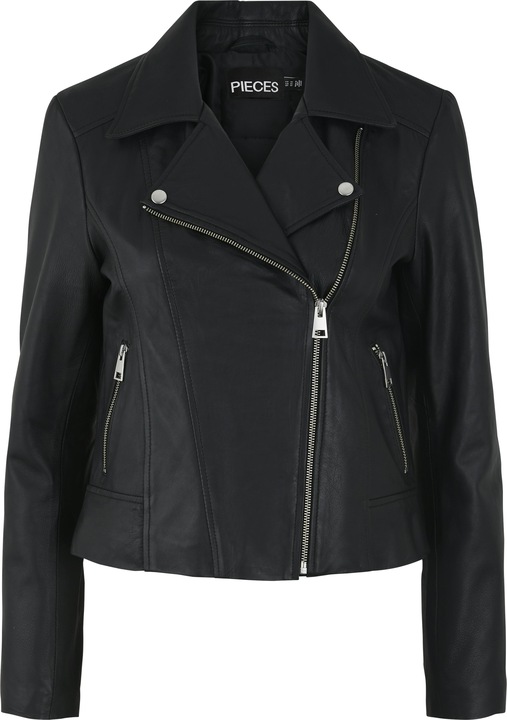 Pieces Leder Bikerjacke
