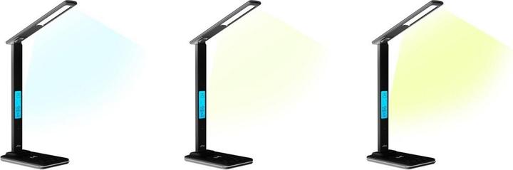 Actual product image Media-Tech LEDITOU - Energiją taupanti LED stalinė lempa su QI belaidžiu įkrovikliu. Apšviestas (750 lm)