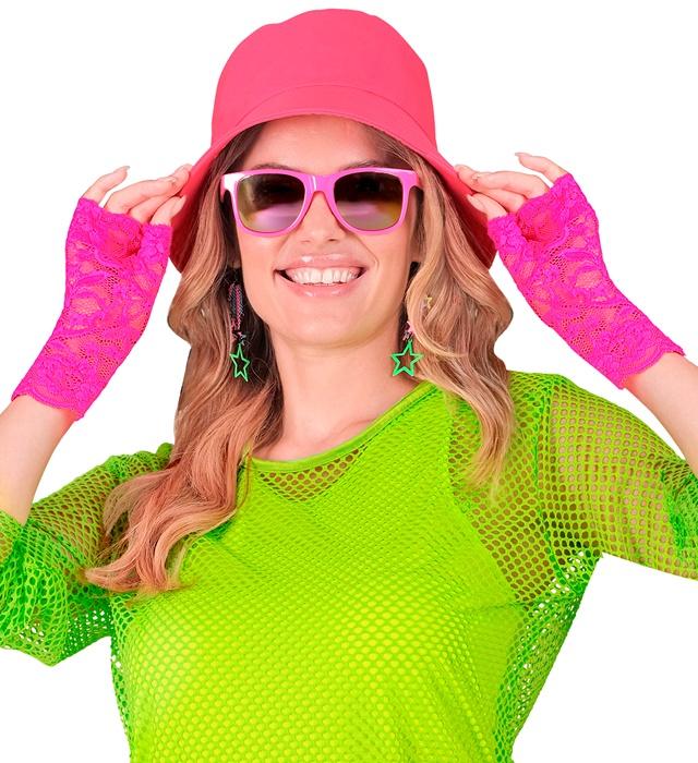 Produktbild Widmann Neon Pinke Handschuhe Aus Spitze