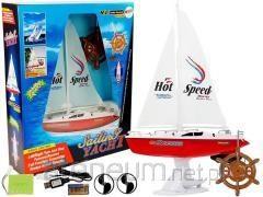 No Name Segelboot R/C 50 cm Ruder 27mhz 15 km/h rot