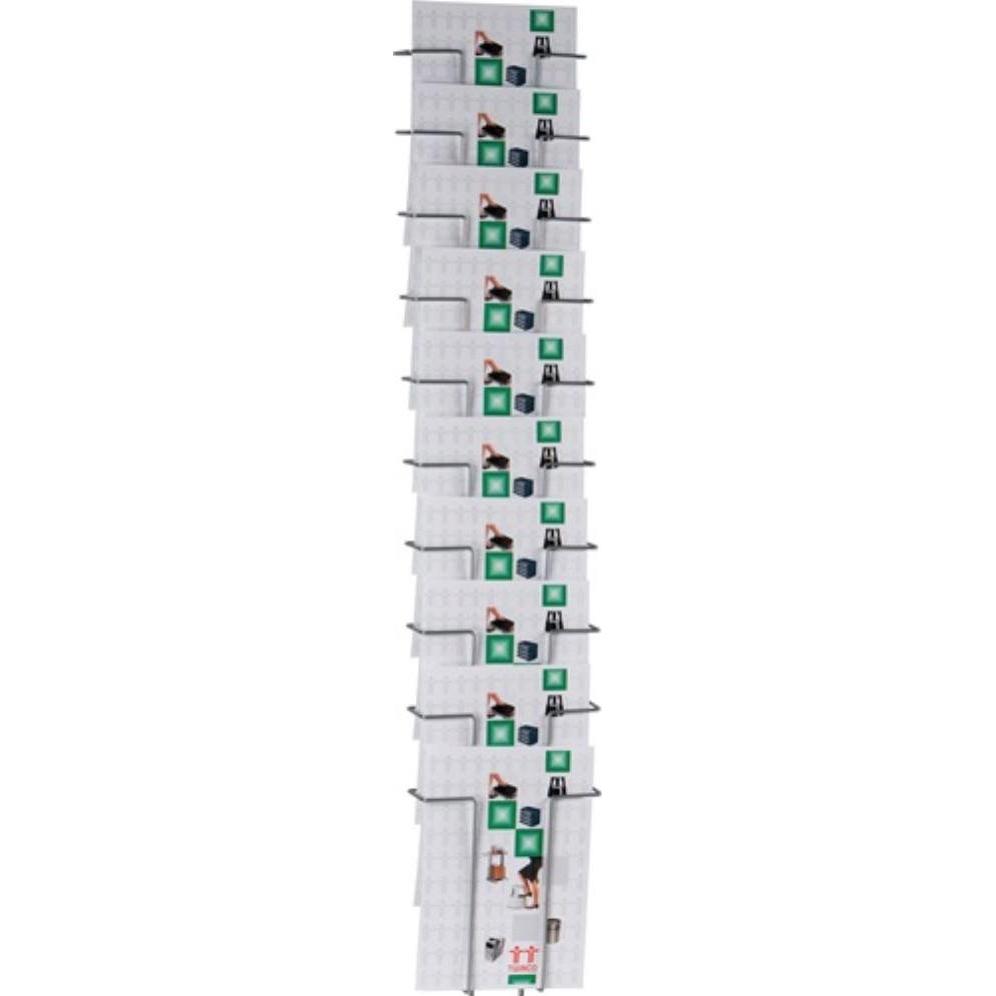 Twinco, Prospektständer, Prospekthalter H1160xB230xT75mm Anzahl Fächer 10 Draht