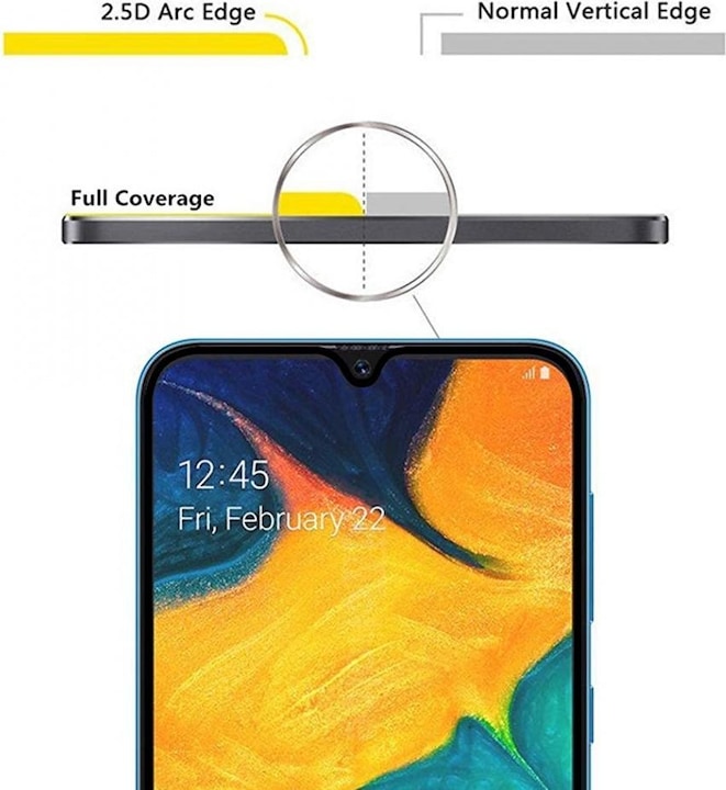 Immagine prodotto Screenguard Samsung Galaxy A50 Pellicola di vetro protettiva a schermo intero 2.5D 9H (1 Pezzo/i, Samsung Galaxy A50)